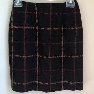 Petite Sophisticate & Co Brown Plaid Skirt, Size 2